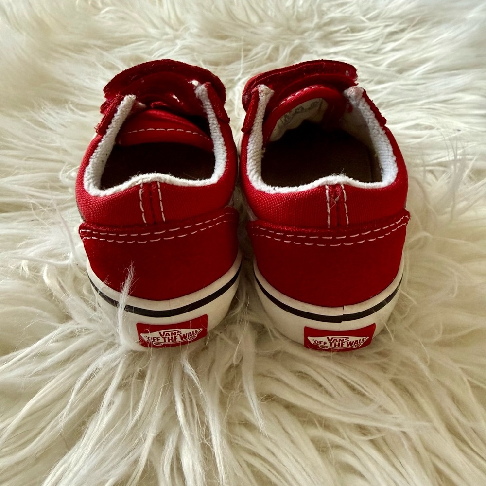 Toddler Vans - Red velcro sneakers - Picture 4 of 5